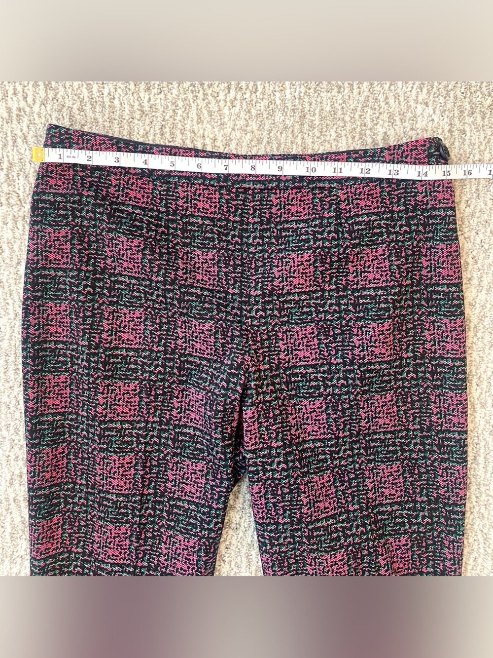 Prada Black & Pink Plaid Straight-Leg Pants Italian Made Designer Rare Size 4/6 - Picture 6 of 9